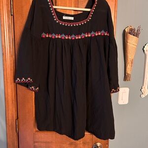 Natural life embroidered babydoll dress XL
